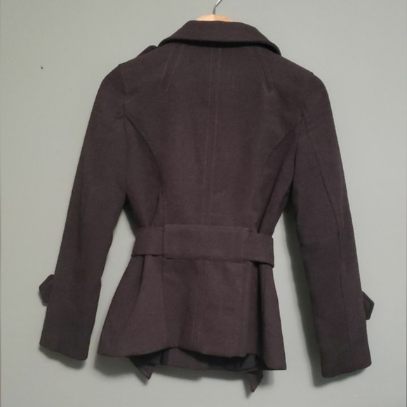 Zara grey coat with belt - Picture 7 of 11